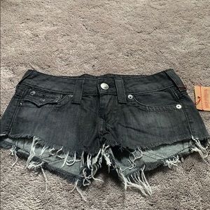 True religion Joey cut off shorts